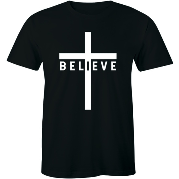 Believe Holy Catholic Cross And Apostolic T-shirt - Picture 1 of 3
